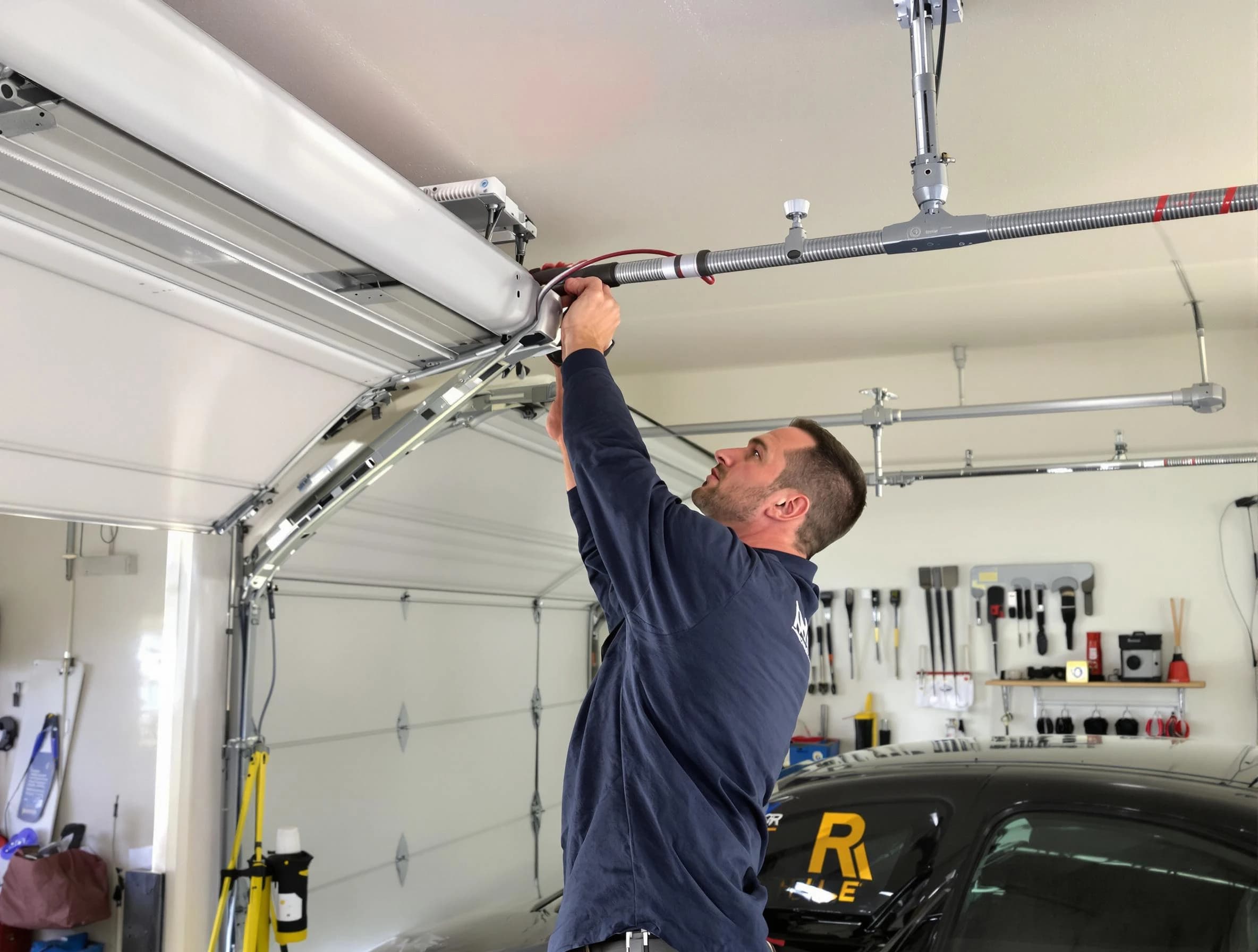 Fairmount Garage Door Repair technician performing garage door cable repair in Fairmount