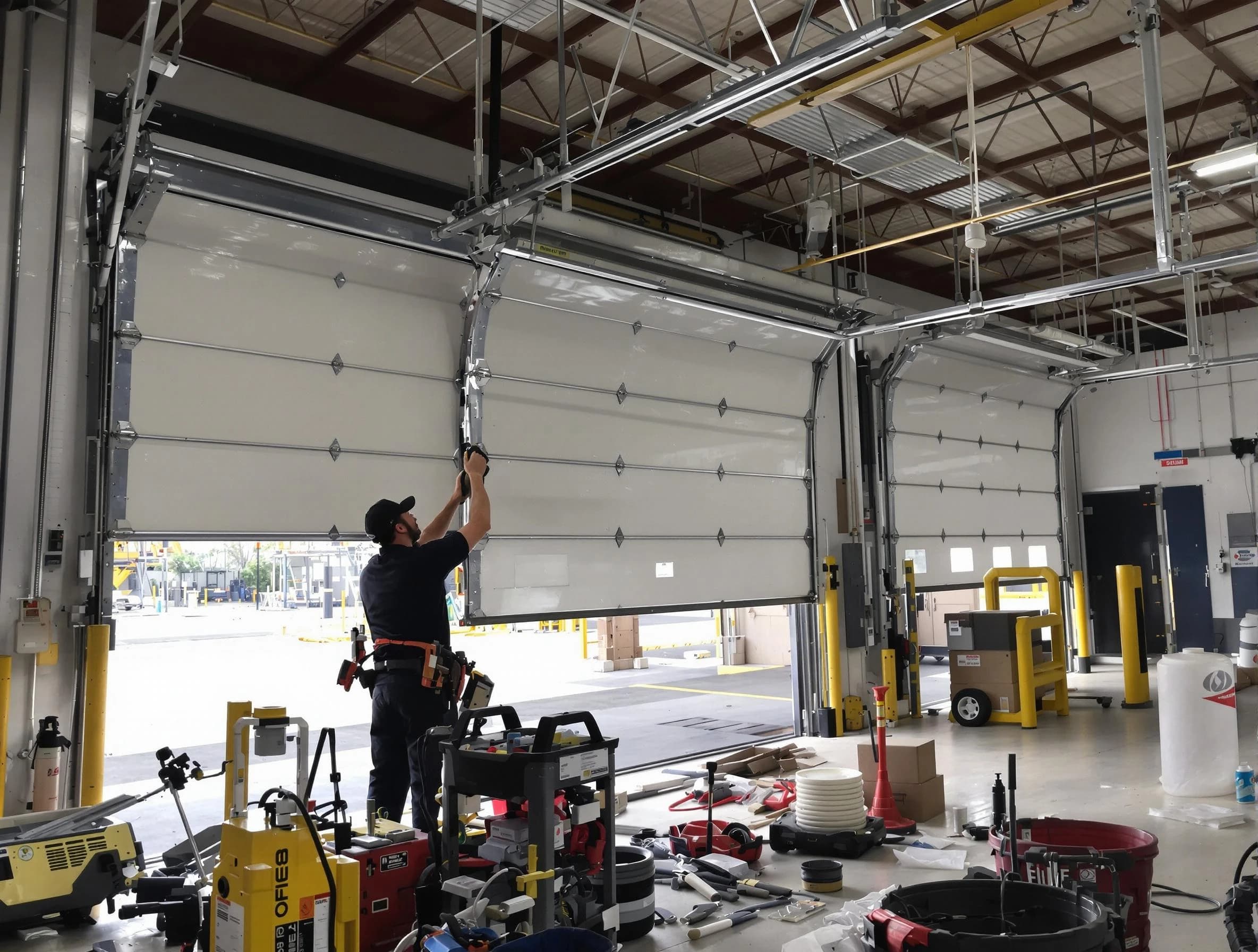 Fairmount Garage Door Repair technician performing commercial garage door repair in Fairmount