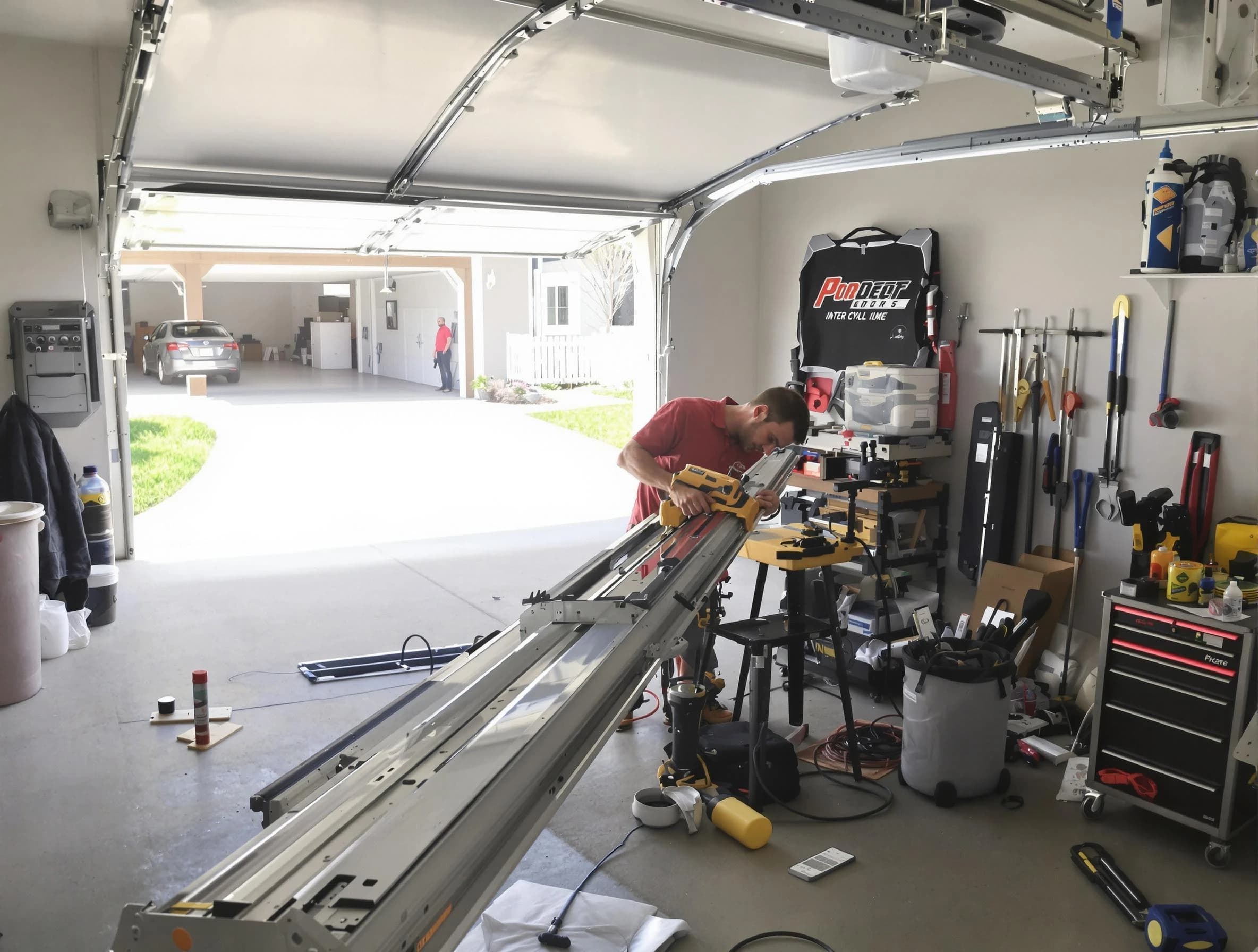 Fairmount Garage Door Repair expert performing track repair in Fairmount