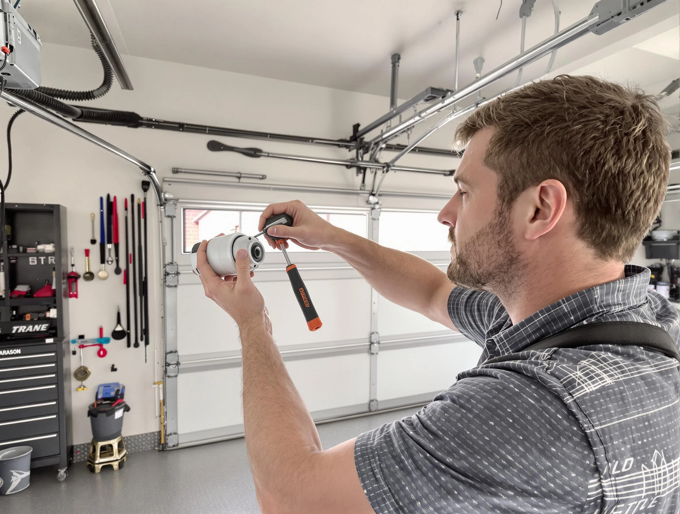 Garage door opener repair service by Fairmount Garage Door Repair in Fairmount